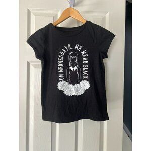 Wednesday Addams Kids T-Shirt L 10/12 On Wednesdays We Wear Black Netflix Tee